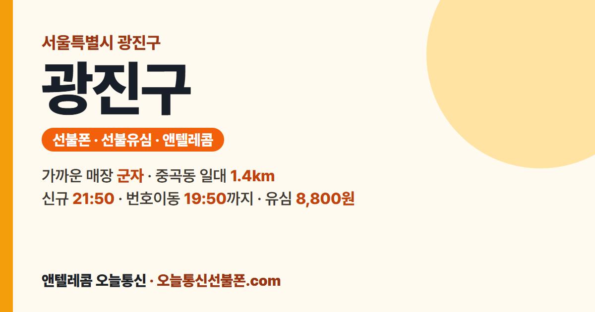 서울특별시 광진구 앤텔레콤 안내 — 가까운 매장 군자
