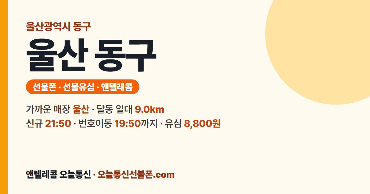 울산광역시 동구 앤텔레콤 안내 — 가까운 매장 울산